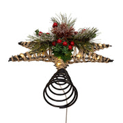 Kurt Adler 13.5-Inch Battery Operated Lighted 6-Point Rattan Star Tree Topper