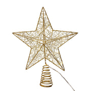Kurt Adler 11.8-Inch Battery Operated 5-Point Metal Star Tree Topper