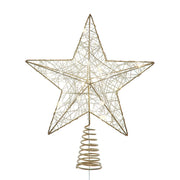 Kurt Adler 11.8-Inch Battery Operated 5-Point Metal Star Tree Topper