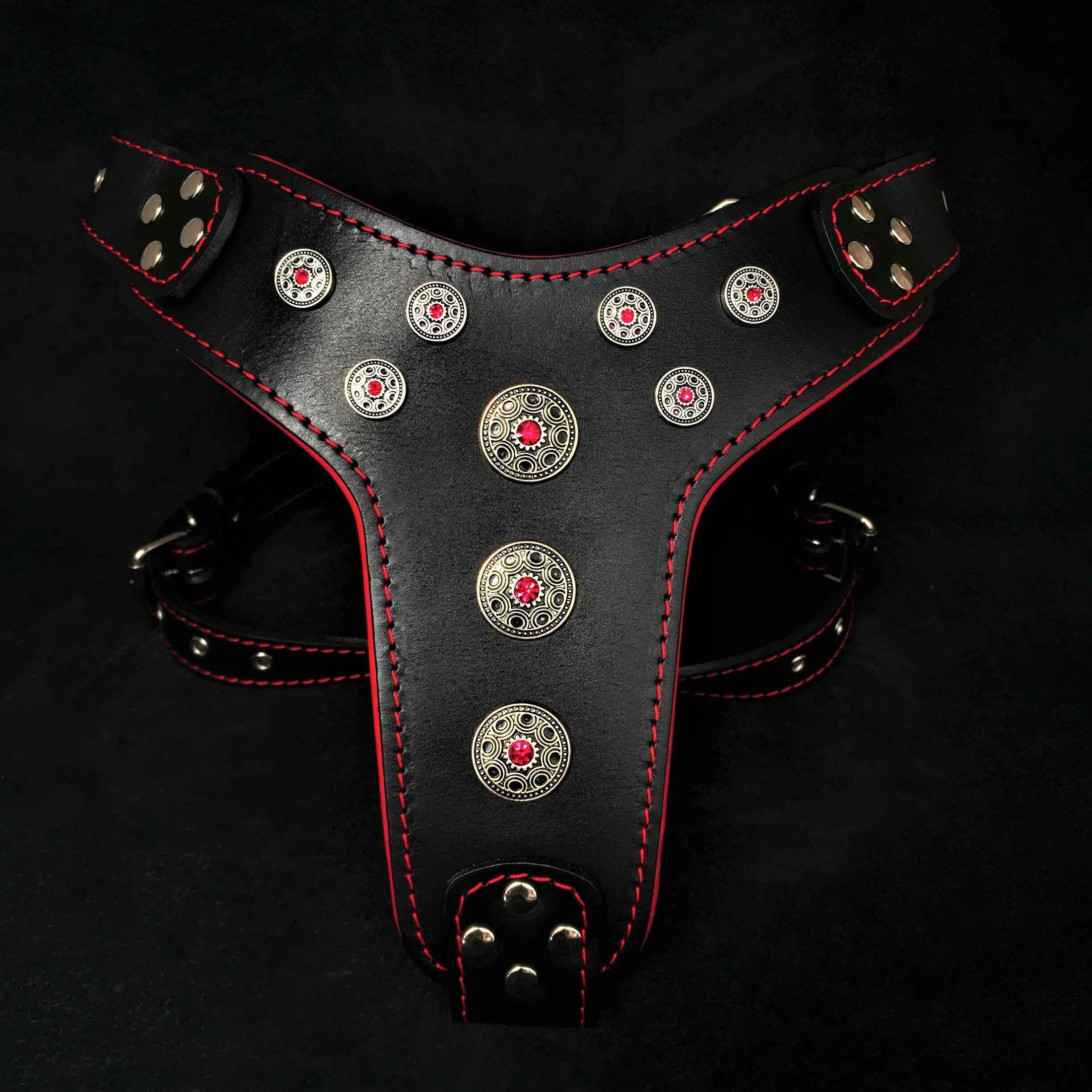 'Bijou'' harness Black & Red for big dogs