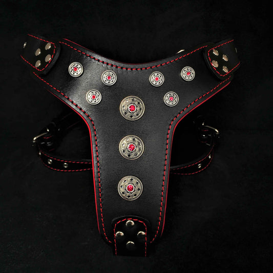 'Bijou'' harness Black & Red for big dogs