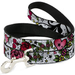 Dog Leash - Mom & Dad CLOSE-UP White