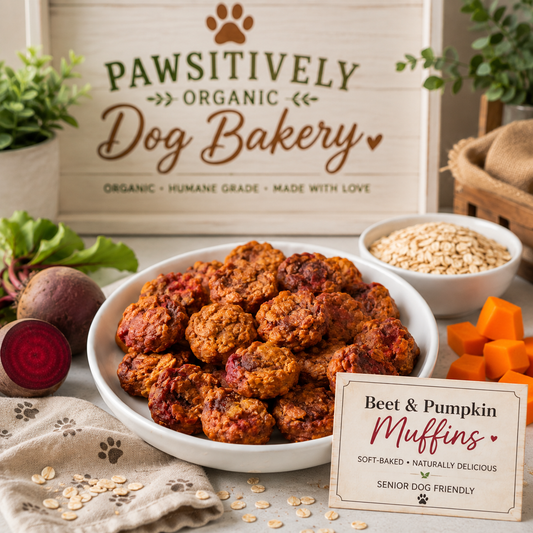 Beet Pumpkin Dog Muffins | Organic Beet Dog Treats