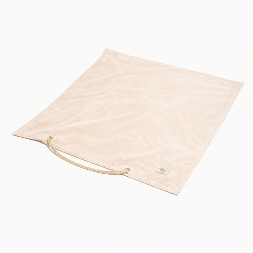 Beige Washable Velvet Dog Bed Cover