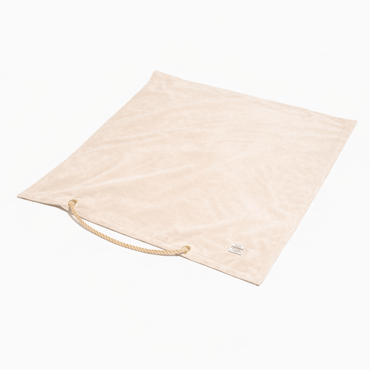Beige Washable Velvet Dog Bed Cover