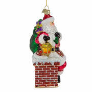 Kurt Adler 7-Inch Bellisimo Santa In Chimney Ornament