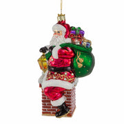 Kurt Adler 7-Inch Bellisimo Santa In Chimney Ornament