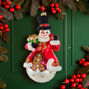 Kurt Adler 7-Inch Bellisimo Snowman with Top Hat Ornament