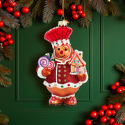 Kurt Adler 6-Inch Bellissimo Glass Gingerbread Ornament