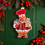 Kurt Adler 6-Inch Bellissimo Glass Gingerbread Ornament