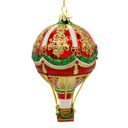 Kurt Adler 6-Inch  Bellissimo Glass Hot Air Balloon Ornament