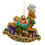 Kurt Adler 5.5-Inch Bellissimo Glass Rocking Deer Ornament