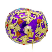 Kurt Adler 4.75-Inch Bellissimo Glass Sugar Skull Ornament