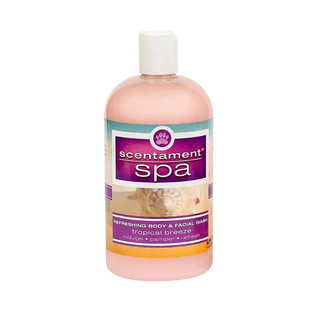Tropical Breeze Shampoo 16oz Scentament Spa by Best Shot professional dog grooming tool Southlake Paws