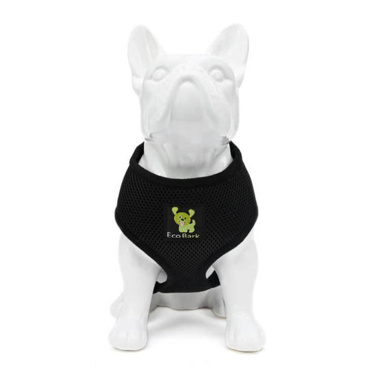 EcoBark Black Dog Harness - Over-the-Head Dog Vest Halter Dog for Small to Medium Dogs and Puppies