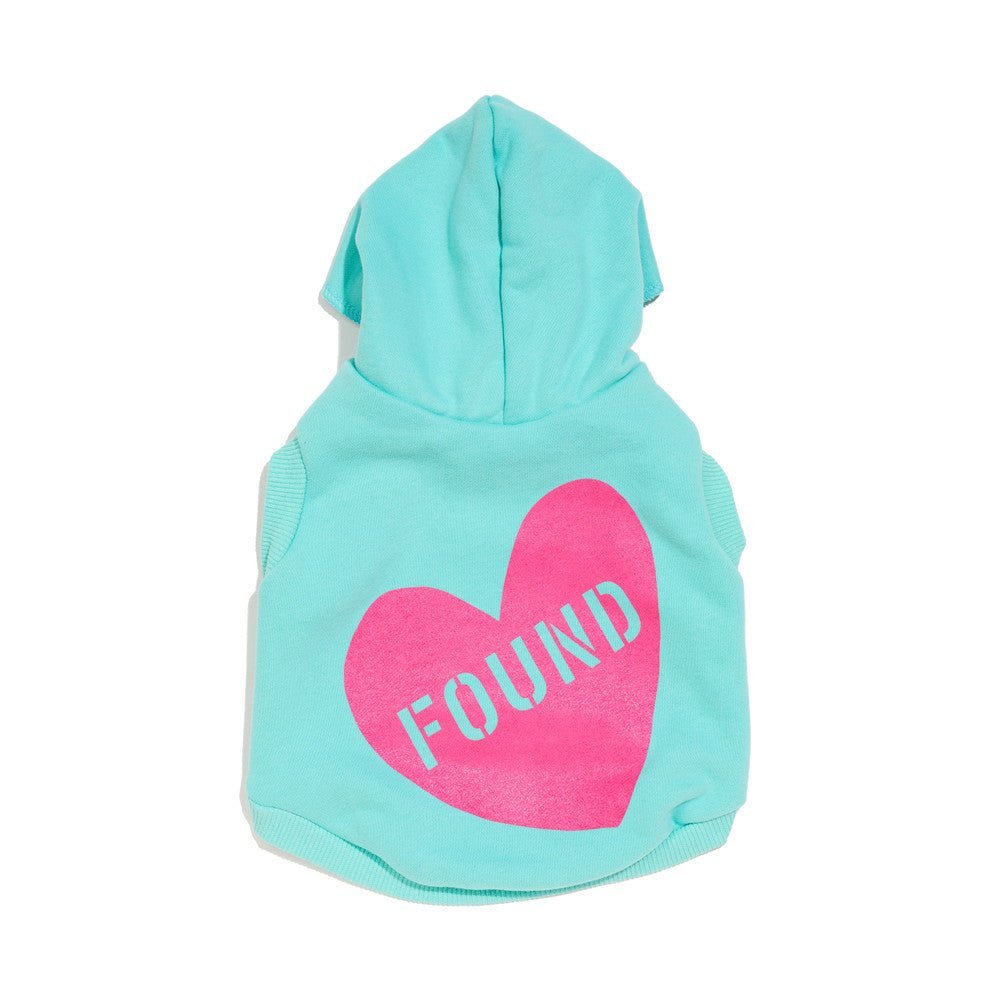 Big Full Heart Animal Hoodies Premium Big Full Heart Animal Hoodie, Aqua + Fuchsia