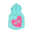 Load image into Gallery viewer, Big Full Heart Animal Hoodie, Aqua + Fuchsia
