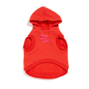 Big Full Heart Animal Hoodie, Coral Orange + Neon Pink