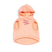 Big Full Heart Animal Hoodie, Coral + Peach