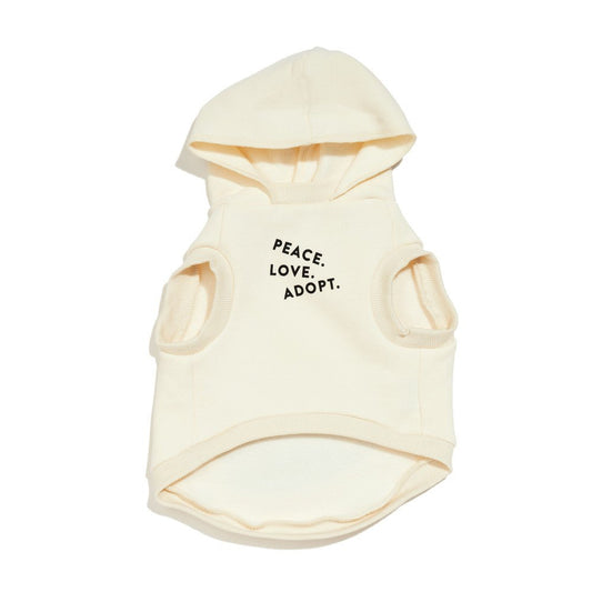 Big Full Heart Animal Hoodie, Natural + Black