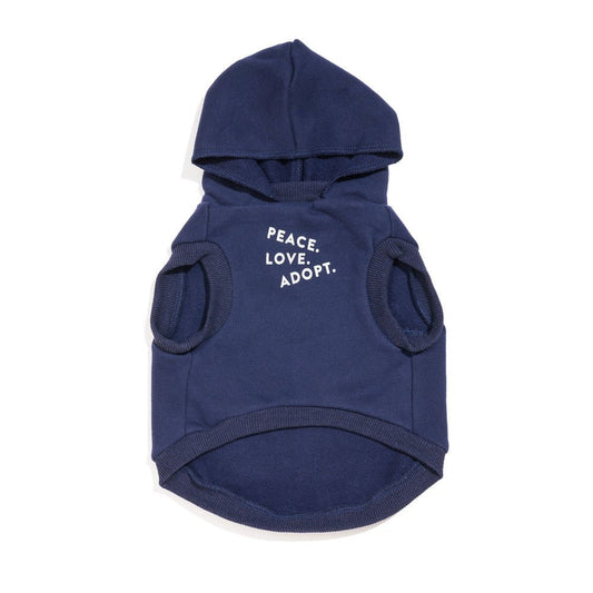 Big Full Heart Animal Hoodie, Navy + Ice