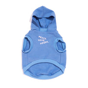 Big Full Heart Animal Hoodie, Periwinkle + Light Pink