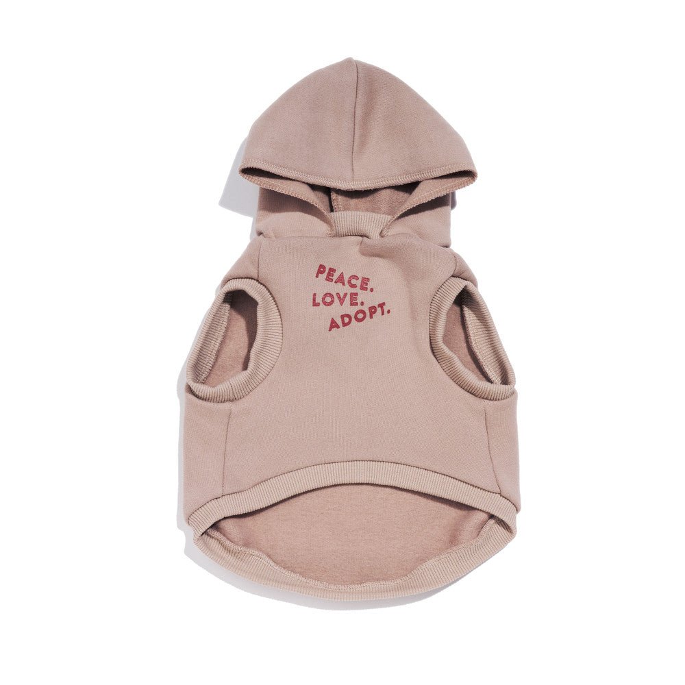 Big Full Heart Animal Hoodies Premium Big Full Heart Animal Hoodie, Taupe + Rust