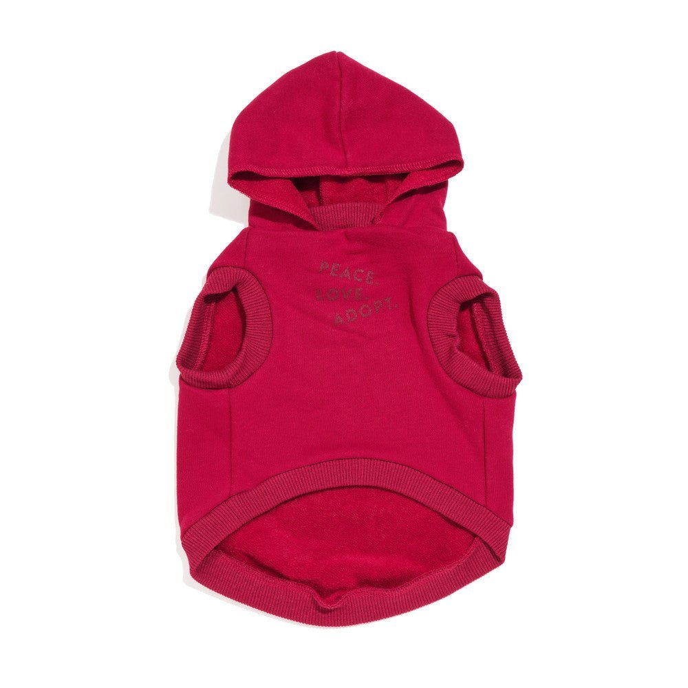 Big Full Heart Animal Hoodies Premium Big Full Heart Animal Hoodie, Tomato + Burgundy
