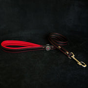 'Bijou'' leather lead red