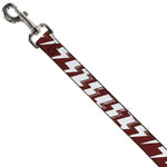 Dog Leash - Lightning Bolts Sketch Red/White