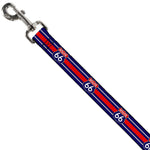 Dog Leash - ROUTE 66 Highway Sign/Stripe Blue/White/Red
