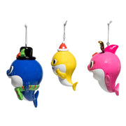 Kurt Adler Baby Shark™ Santa Family Ornament Set, 3-Piece Set