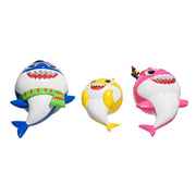 Kurt Adler Baby Shark Santa Family Ornament Set, 3-Piece Set