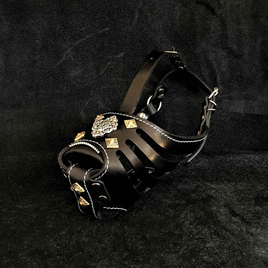 Aztec'' Basket Muzzle Black by Bestia Dog Gear