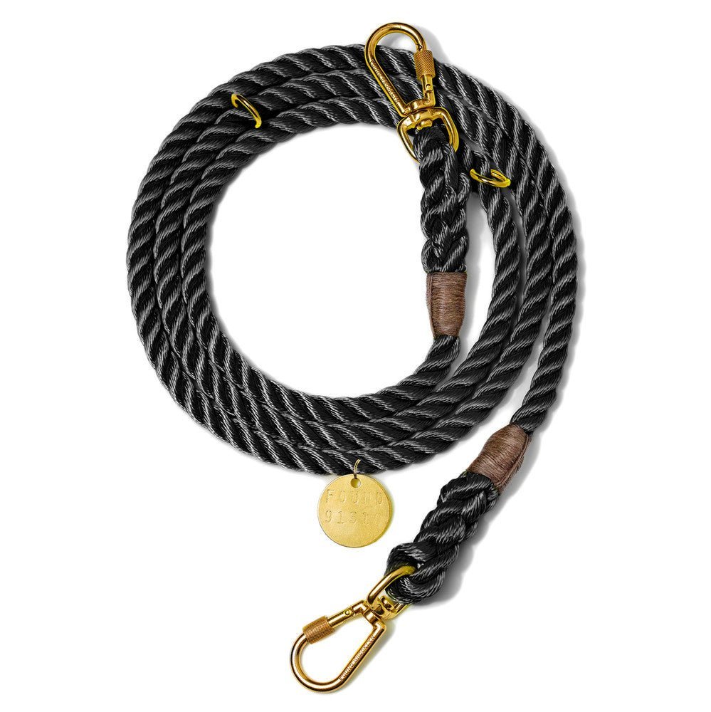 Shop Leashes Premium Black Rope Dog Leash, Adjustable & Durable - Found My Animal