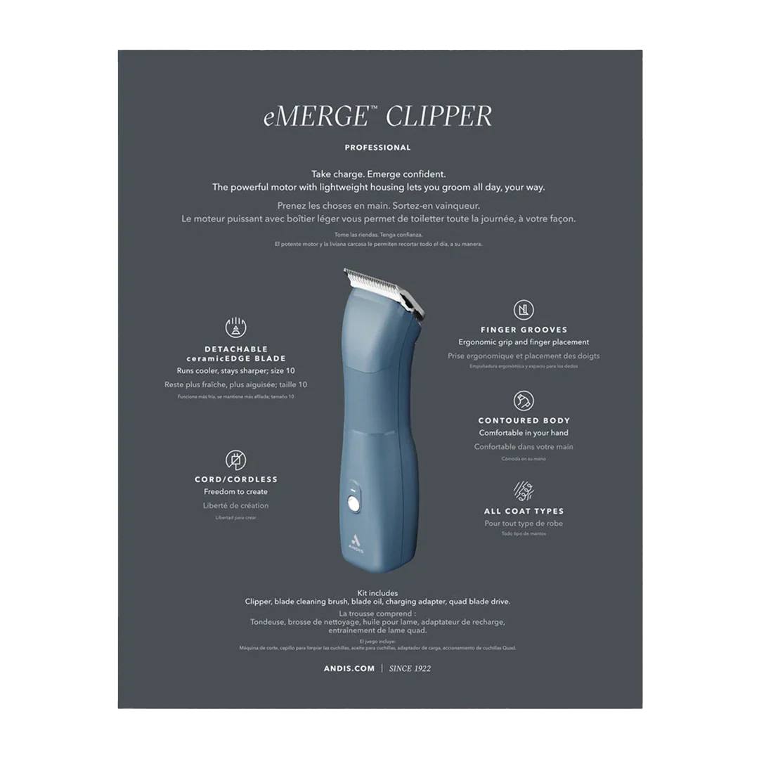 Andis Emerge Clipper Blue