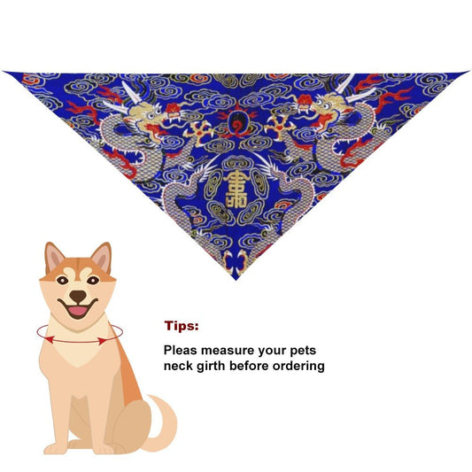 Blue Imperial Dragon Pet Scarf