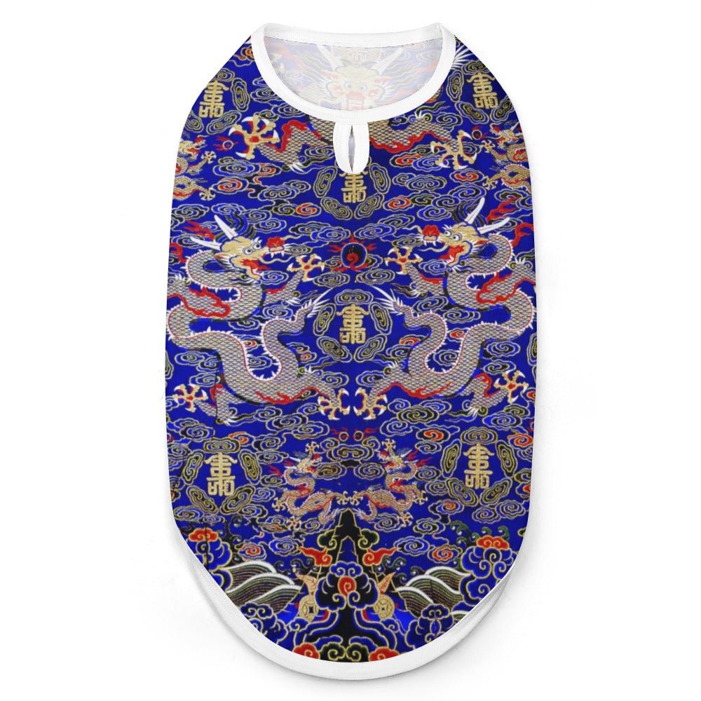 Blue Imperial Dragon Pet Vest luxury pet product from Southlake Paws