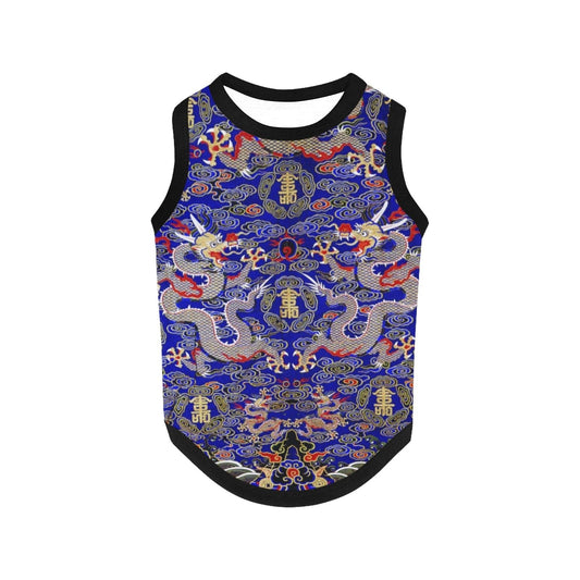 Blue Imperial Dragon Tank Top luxury pet product from Southlake Paws