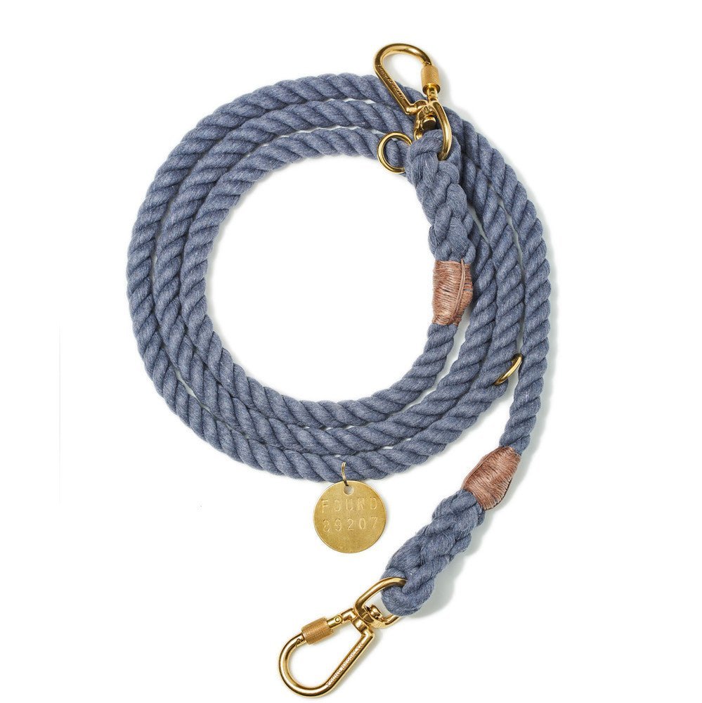 Shop Leashes Premium Blue Jean Up-Cycled Rope Dog Leash,  Adjustable - Found My Animal