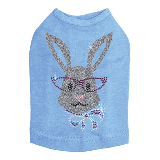 Girl Bunny with Glasses and Bow - Dog Tank alternate view