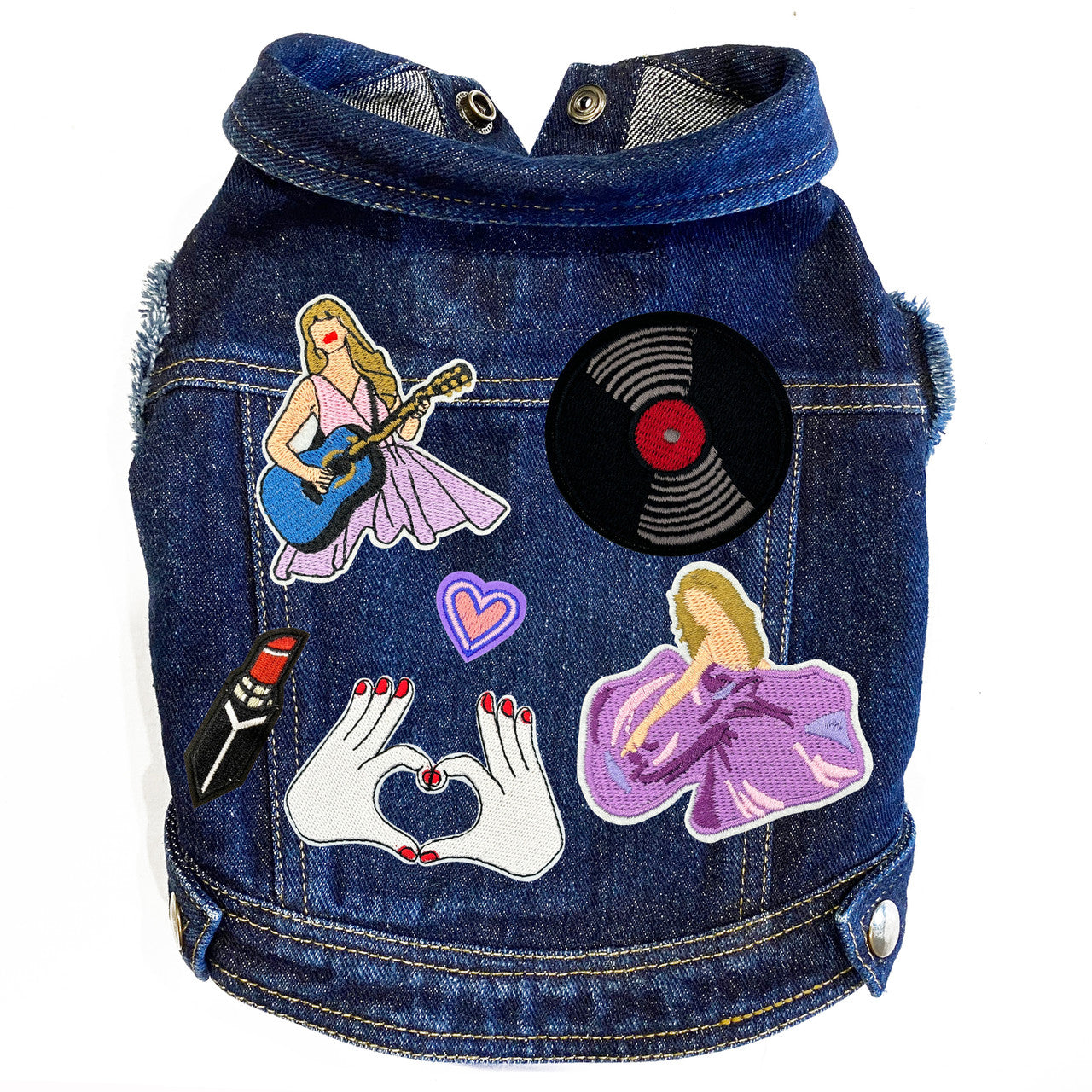 Swiftie Inspired #3 Denim Dog Jacket alternate view