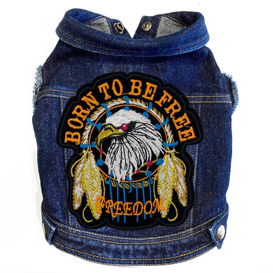 Born to be Free - Denim Dog Jacket alternate view