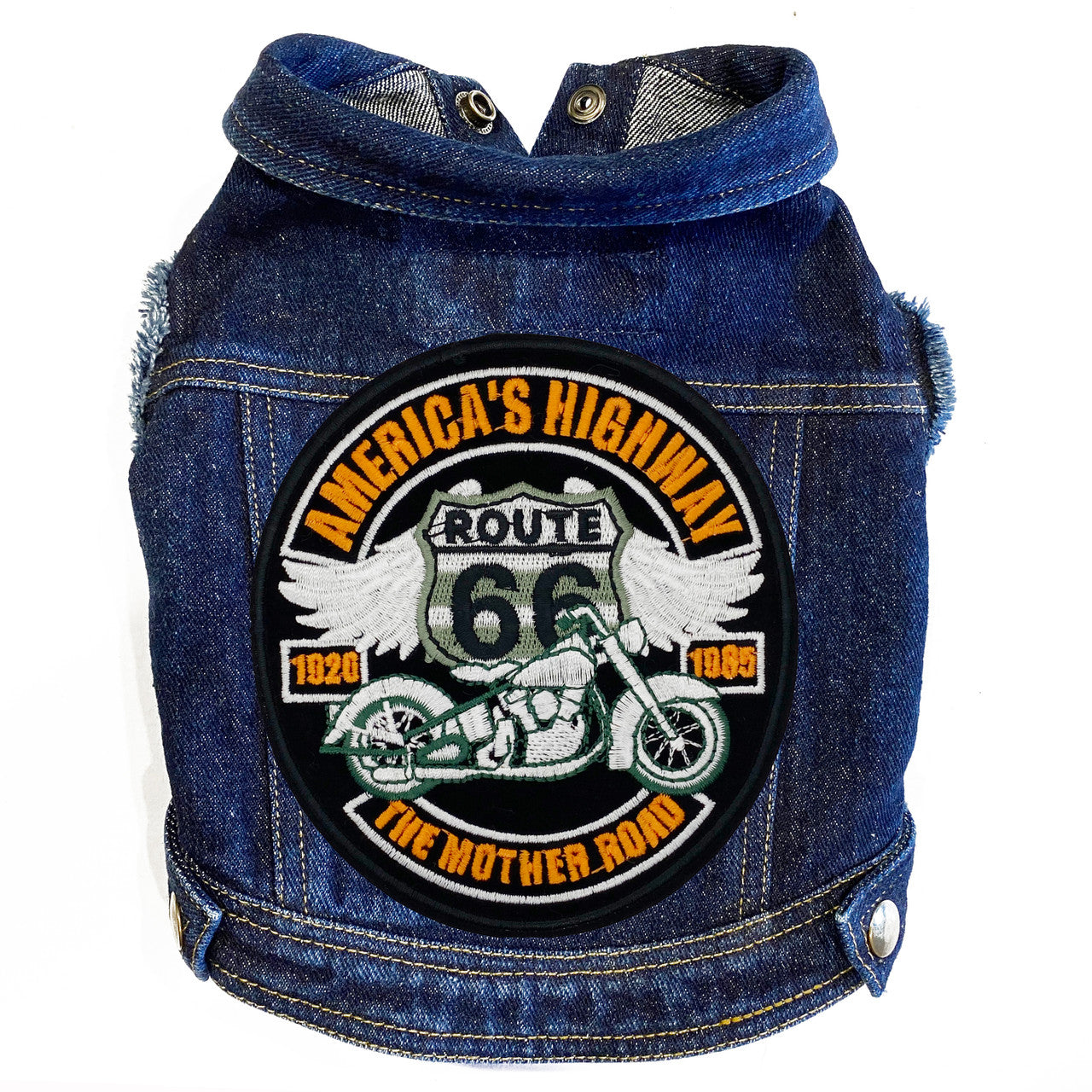 Route 66 - Denim Dog Jacket for dogs