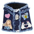 Load image into Gallery viewer, Swiftie Inspired Denim Harness Vest for dogs
