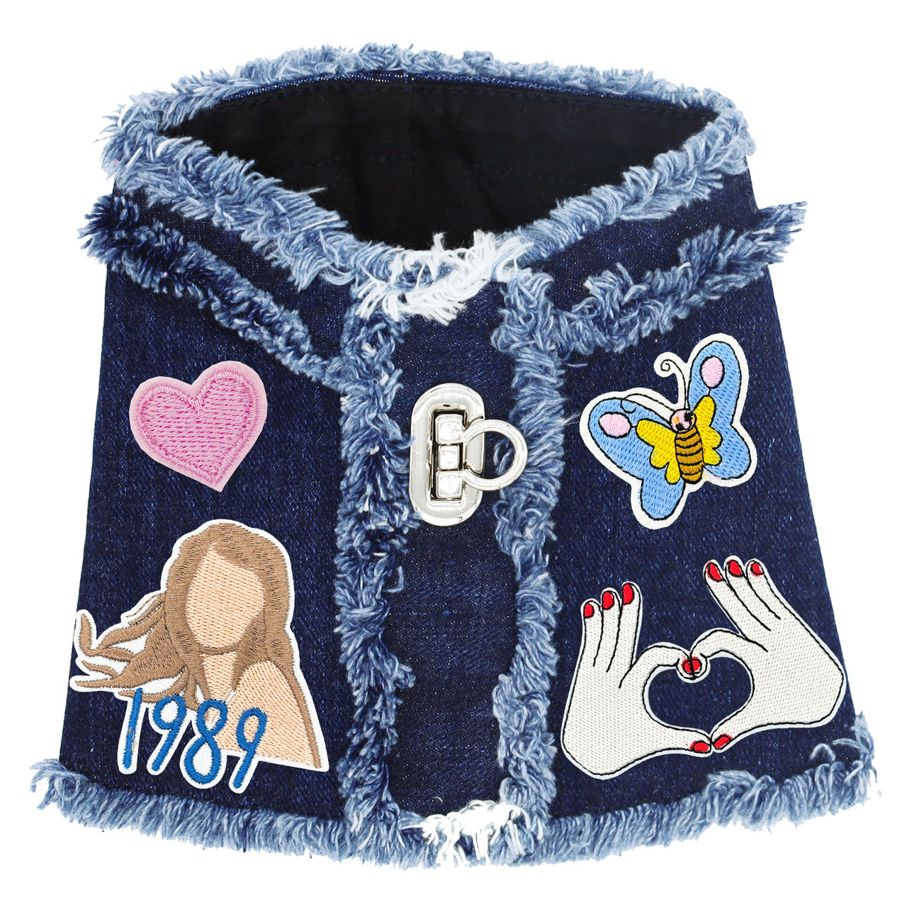 Swiftie Inspired Denim Harness Vest for dogs