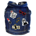 Load image into Gallery viewer, Swiftie Inspired #1 Denim Dog Jacket alternate view
