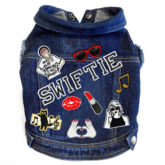 Swiftie Inspired #2 (Large) Denim Dog Jacket alternate view