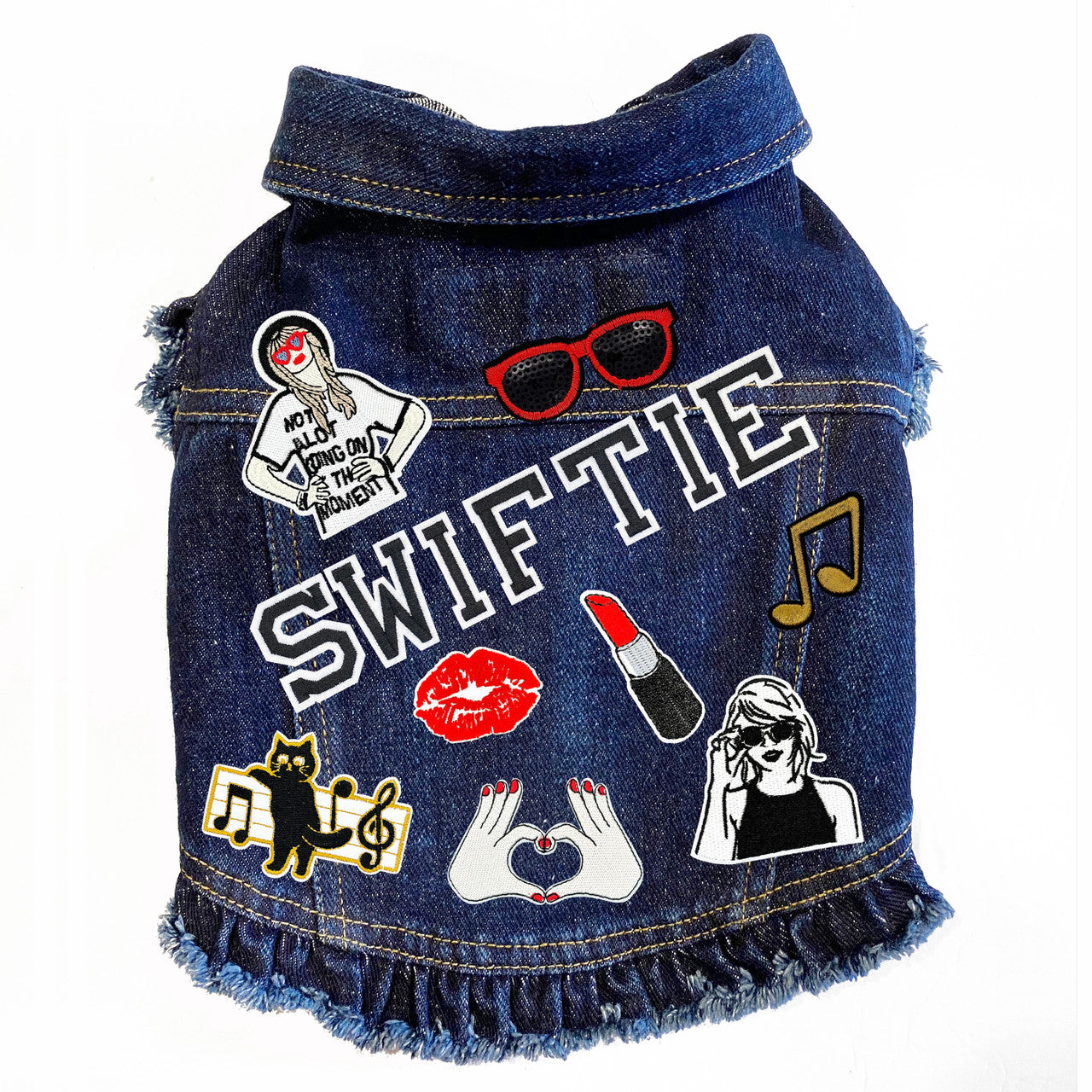 Swiftie Inspired #2 (Large) Denim Dog Jacket for dogs
