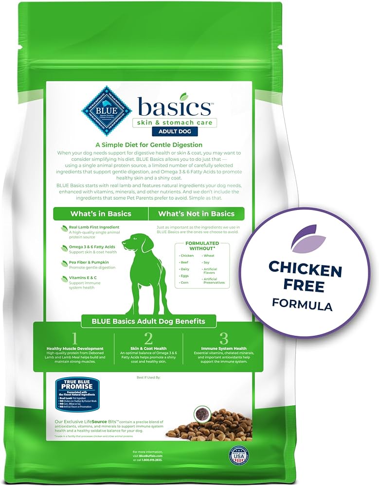 Blue Buffalo Basics Adult Grain-Free Lamb & Potato, Limited Ingredient Diet Dry Dog Food 